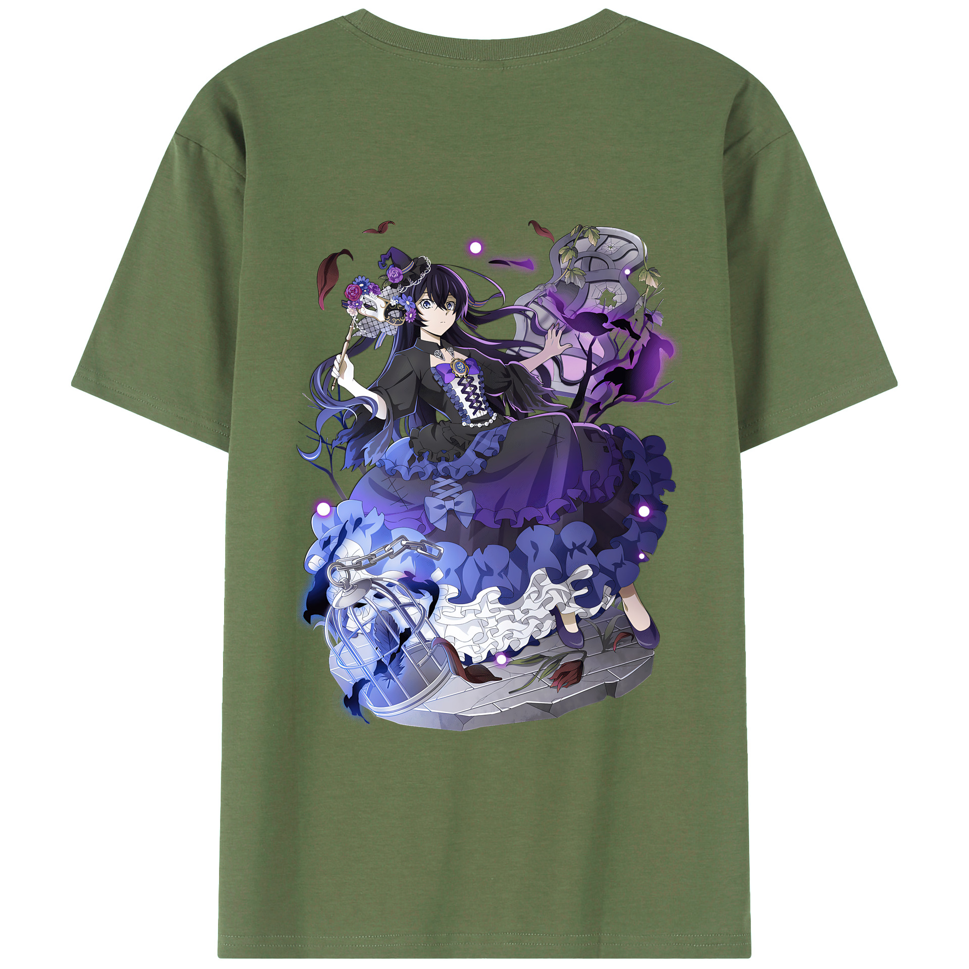 （画像用） 文豪ストレイドッグス Bungo Stray Dogs 綿100％ メンズ半袖Tシャツ（バックプリント） 通気性